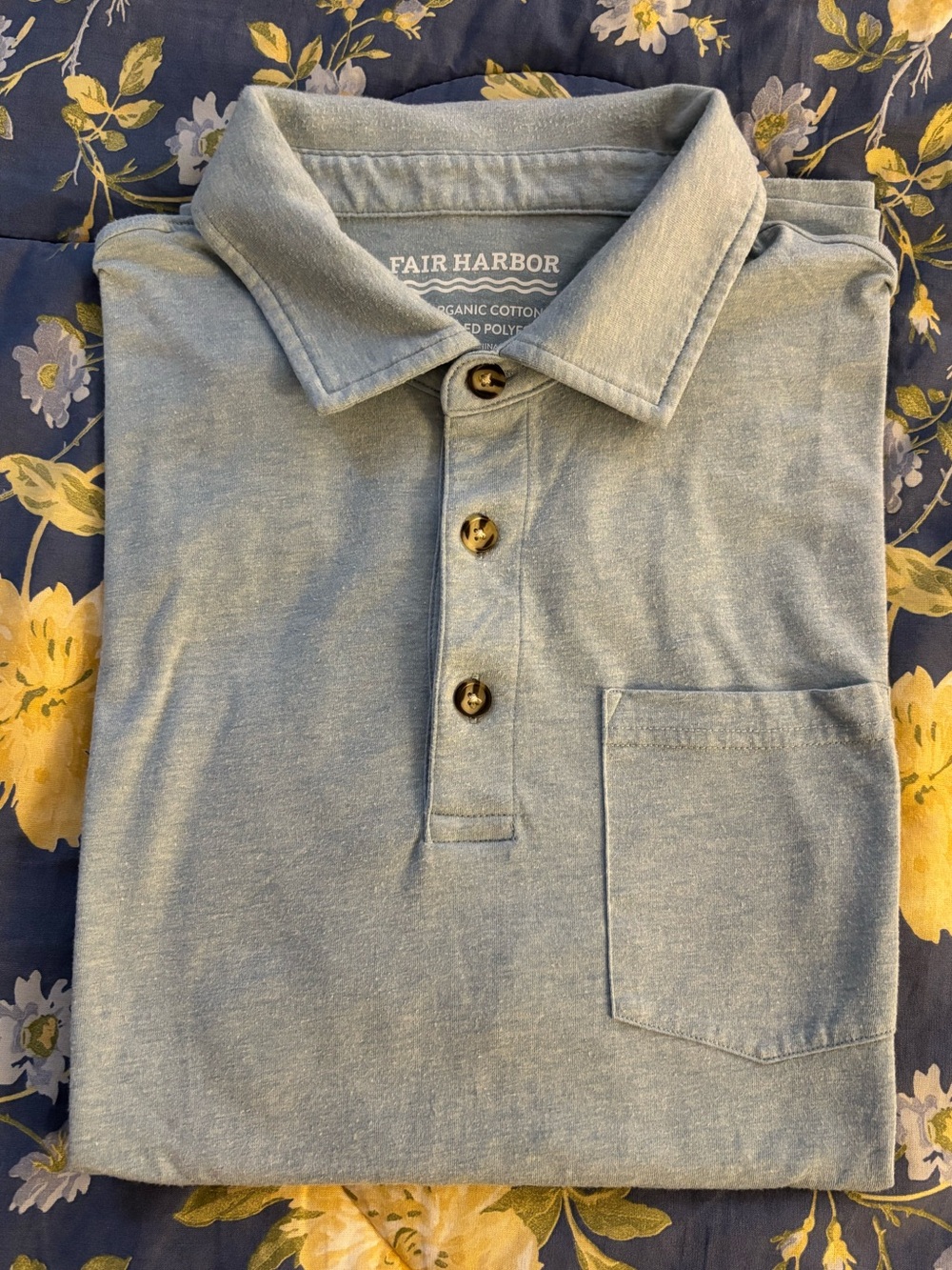Fair Harbor light blue polo size M